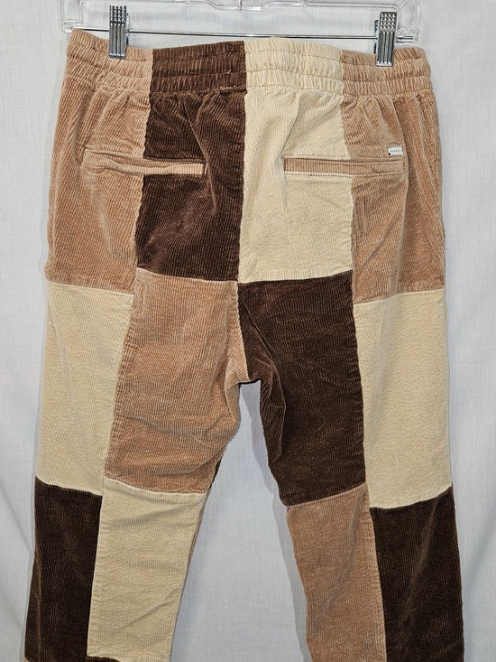 Mens Pacsun Patchwork Corduroy Jogger Pants - Brown/Beige - Picture 6 of 14